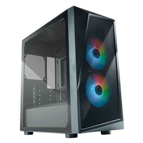 Gabinete Cooler Master CMP 320, Negro, Cristal Templado, Mini-Tower, Micro ATX, Mini-ITX, USB 3.2, Sin Fuente, 2 Ventiladores ARGB Instalados, CP320-KGNN-S00