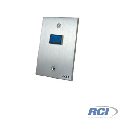 RCI – DORMAKABA 970MO-12V Botón de Salida/ Placa Aluminio REFORZADO, NO & NC, UL/2 Años Garantia