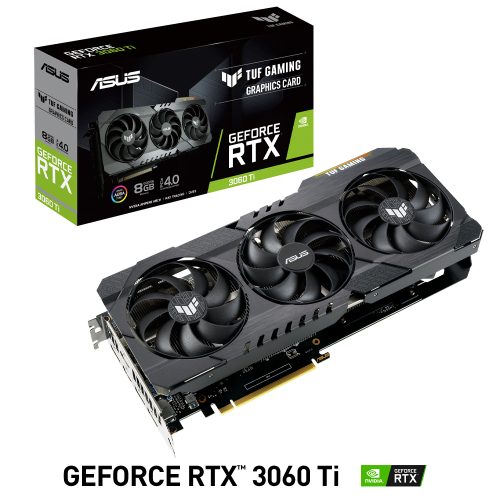 Tarjeta de Video Nvidia GeForce RTX 3060 TI, Asus TUF GAMING, TUF-RTX3060TI-8G-GAMING, 3 AÑOS DE GARANTIA NACIONAL