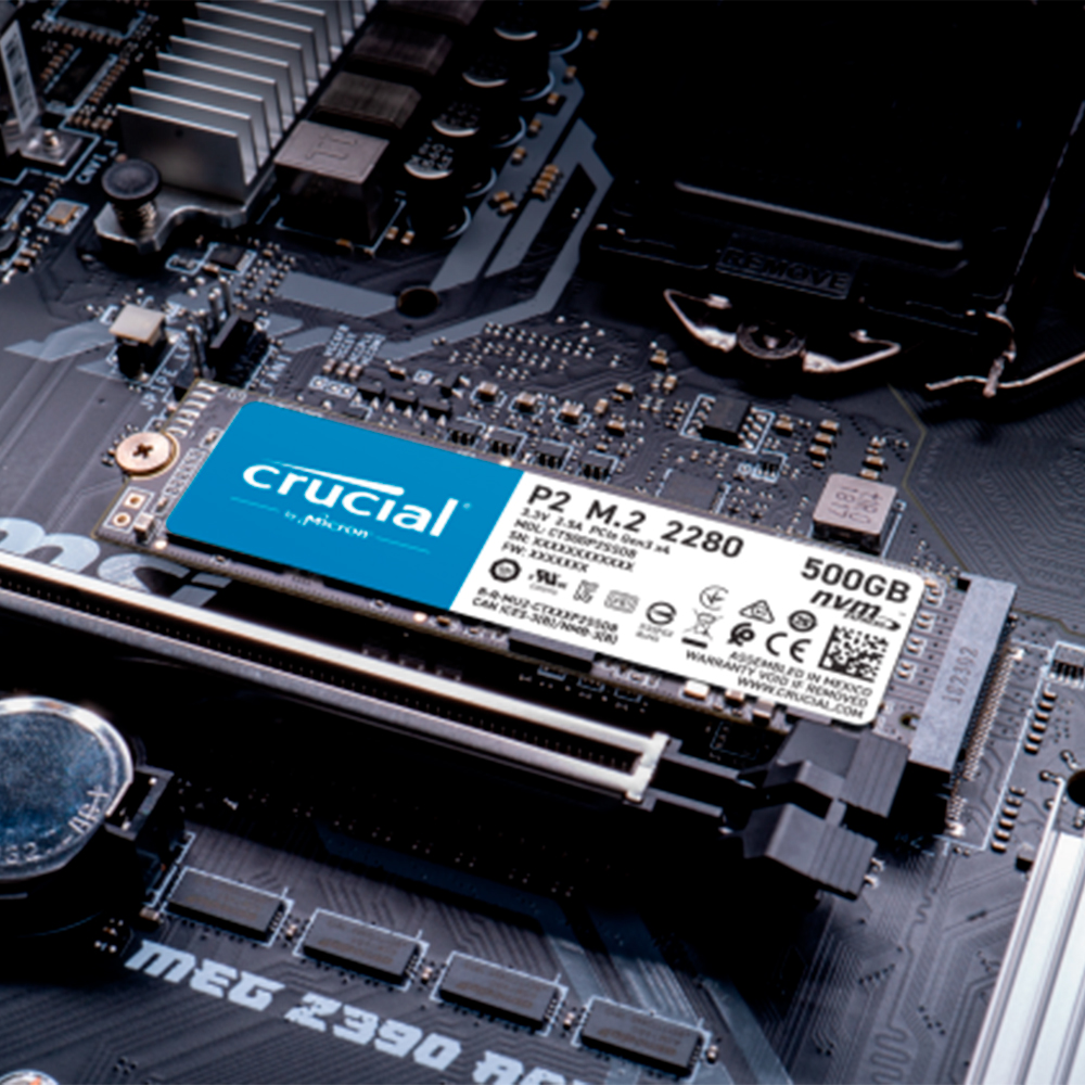 Unidad de Estado Solido SSD M.2 NVMe, 500GB Crucial P2, CT500P2SSD8 /MAX. 1 X CLIENTE - Image 3