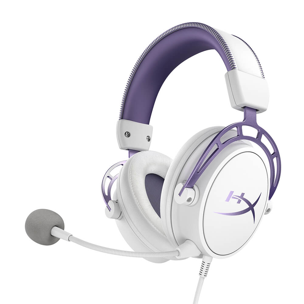 Diadema HyperX Cloud Alpha con Microfono Alambrica Estereo Blanca Morado 1x3.5mm o 2x3.5mm, PC, LAP, CONSOLAS, SMARTPHONE HX-HSCA-PL - Image 2