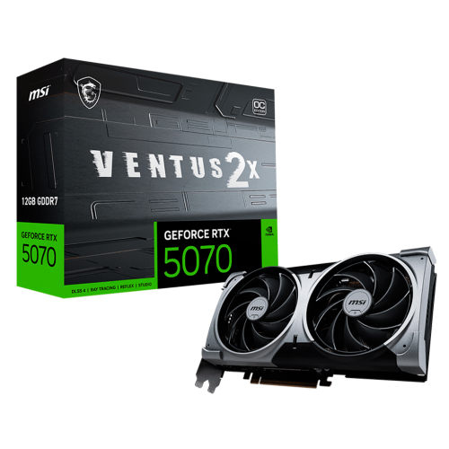 Tarjeta de Video MSI NVIDIA GeForce RTX 5070 VENTUS 2X OC Edition, 12GB, 192-bit GDDR7, PCI Express Gen 5, 912-V532-009