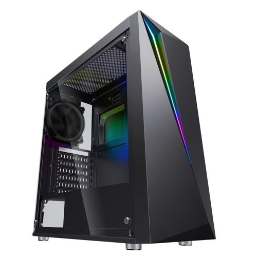 Gabinete Jaguar Warrior Flash RGB, Ventana lateral, ATX, Micro ATX, Mini ITX, USB 3.0, CGFLASHJGW