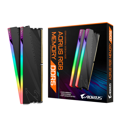 Kit Memoria RAM AORUS RGB Memory DDR5, 6000MHz, 32GB (2x16GB), CL40, XMP, ARS32G60D5R /MAX. 1 X CLIENTE
