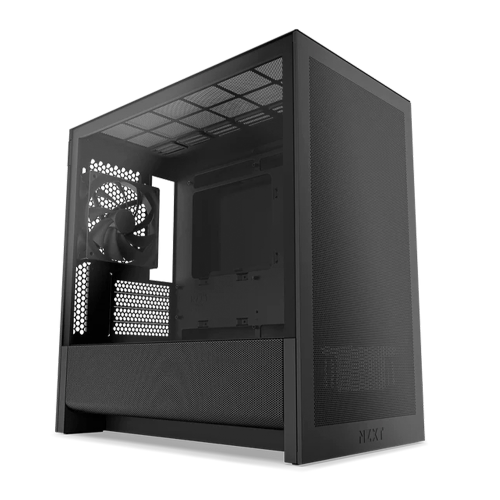 Gabinete NZXT H3 Flow, Midi-Tower, Mini-ITX/Micro-ATX, Flujo de Aire Optimizado, Incluye 1 Ventilador Trasero de 120 mm, Back Connect Compatible, Negro, CC-H31FB-01