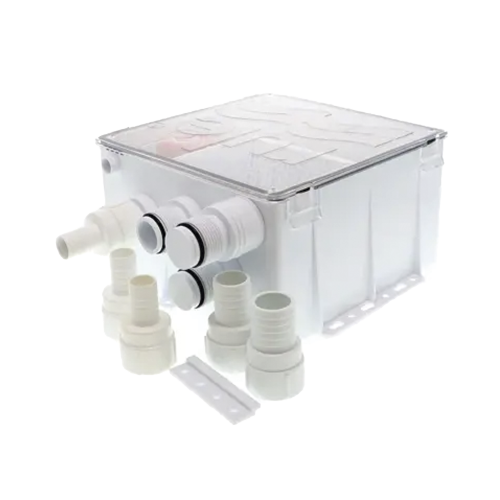 RULE 98B-24 Sistema de desagüe para duchas con bomba de achique de 800 galones por hora a 24 Volts de corriente directa e interruptor de flotación