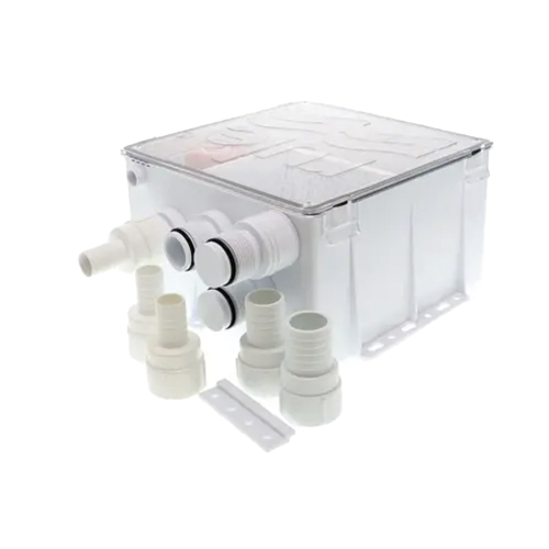 RULE 98B Sistema de desagüe para duchas con bomba de achique de 800 galones por hora a 12 Volts de corriente directa e interruptor de flotación