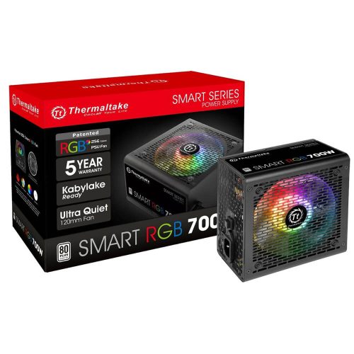 Fuente de poder Thermaltake Smart RGB 700W 80+ White, PS-SPR-0700NHFAWU-1