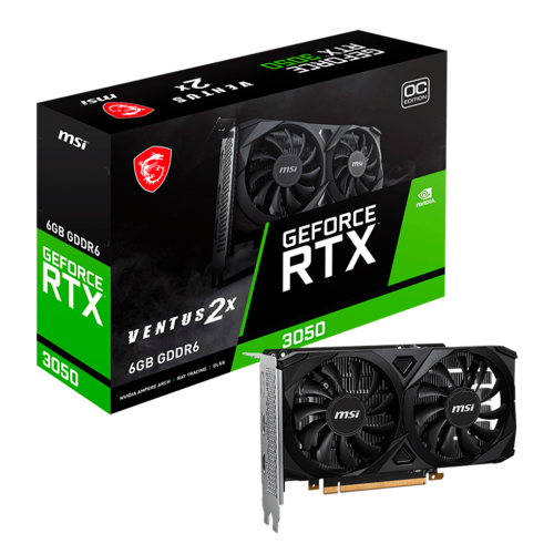 Tarjeta de Video MSI NVIDIA GeForce RTX 3050 VENTUS 2X 6GB, 6GB, 96-bit, DDR6, PCI Express 4.0, 912-V812-060