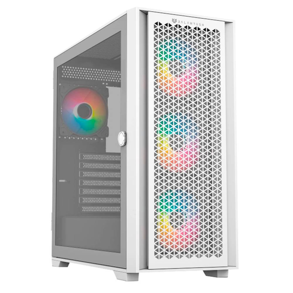 Gabinete Balam Rush Carbono Twin Mate 7000, Midi-Tower, ATX/Micro-ATX/Mini-ITX, USB 3.0/2.0, Sin Fuente, 4 Ventiladores RGB Instalados, Blanco, BR-938808