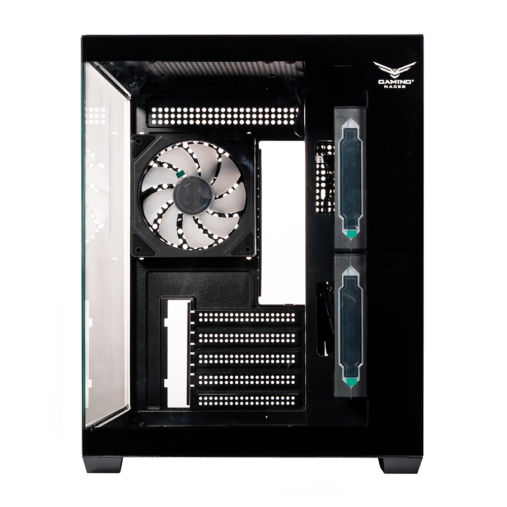 Gabinete Naceb Starfall, Cristal Templado, Mini-Tower, Micro-ATX/Mini-ITX, Negro, 3 Ventiladores Preinstalados, Led ARGB, USB 3.0, Black, NA-0636N - Image 2