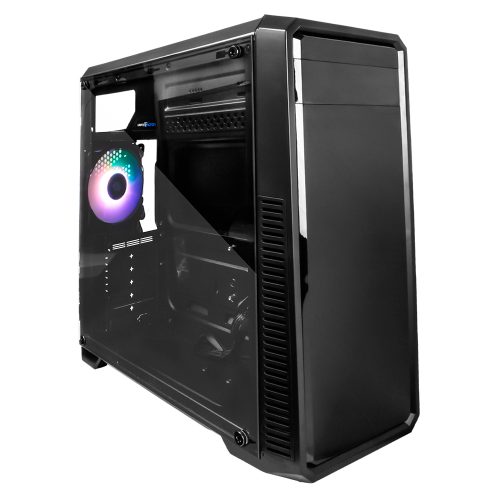 Gabinete Game Factor CSG300, Incluye 1 FAN, ATX, Sin Fuente, Cristal Templado
