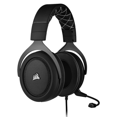 Diadema Corsair HS60 Pro Surround Edition Negro con Microfono, 7.1 Canales (con Adaptador USB - Solo PC) Alambrica Estereo 3.5mm, PC - PS4 - XBOX ONE - Switch, CA-9011213-NA