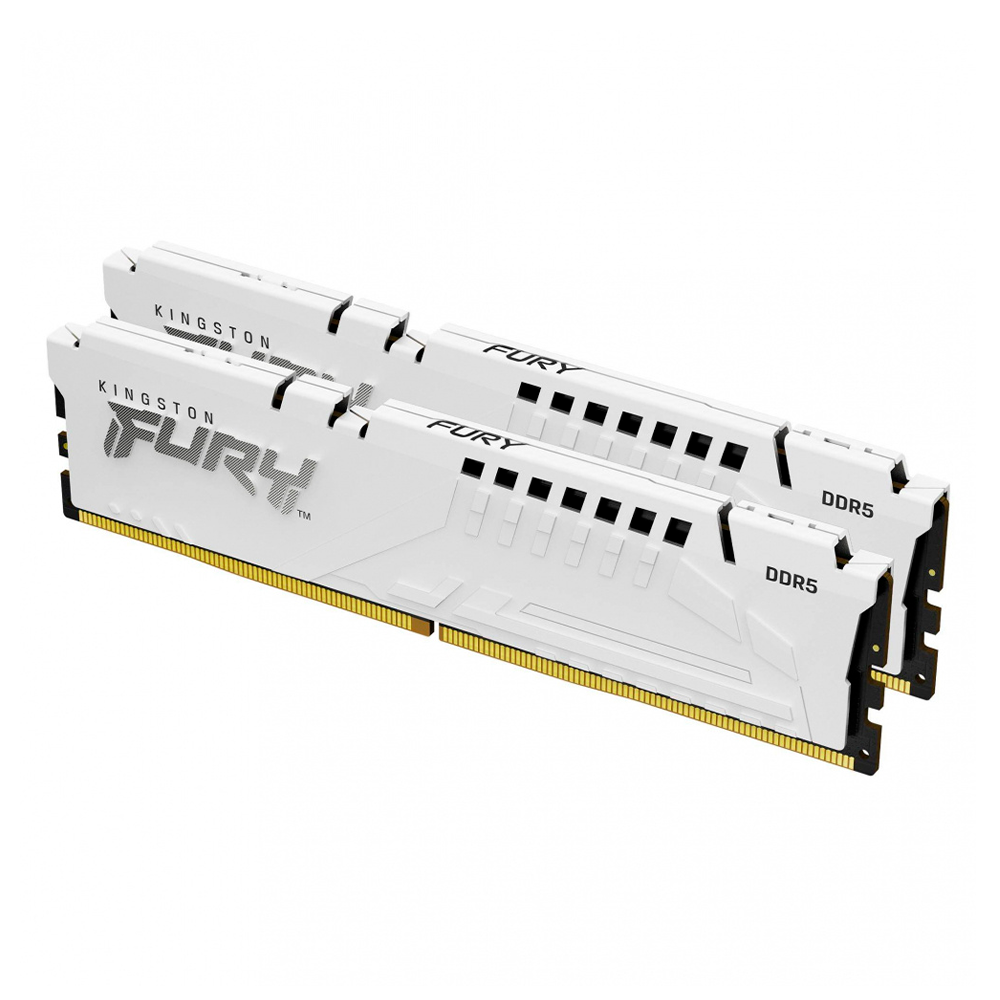 Memoria RAM Kingston FURY Beast DDR5, 5600MHz, 64GB (2x32GB), Non-ECC, CL40, XMP, Blanco, KF556C40BWK2-64/ /MAX. 1 X CLIENTE