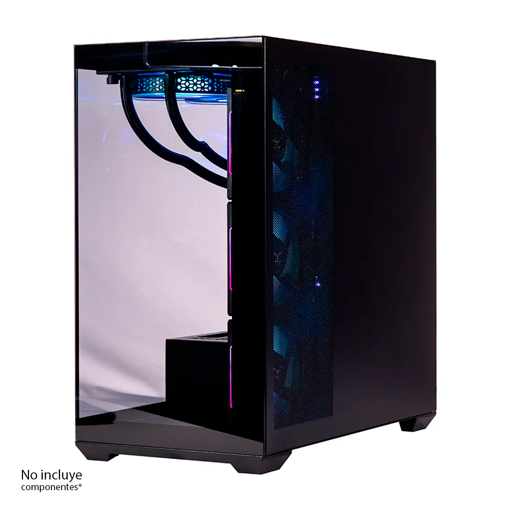 Gabinete Naceb Nebula, Cristal Templado, ATX, Negro, 3 Ventiladores Preinstalados, Led ARGB, USB 3.0, Black, NA-0637N - Image 2