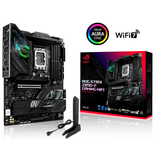 Tarjeta Madre ASUS ROG Strix Z890-F Gaming WiFi, ATX, LGA1851, 16+1+2+2 etapas de Potencia, DDR5, PCIe 5.0, Intel Core Ultra Series 2 Ready, Cinco Ranuras M.2, ROG STRIX Z890-F GAMING WIFI