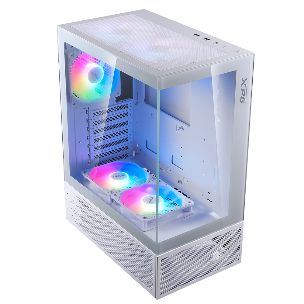 Gabinete Gamer XPG INVADER X Mini, Cristal Templado, Midi Tower, ATX/micro ATX/Mini-ITX, USB 3.2, Sin Fuente, 5 Ventiladores Instalados, Blanco, INVADERXMINIMT-WHCWW - Image 3