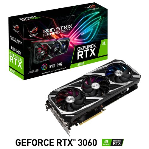 Tarjeta de Video Nvidia GeForce RTX 3060, ASUS ROG STRIX LHR, ROG-STRIX-RTX3060-12G-GAMING, 3 AÑOS DE GARANTIA NACIONAL