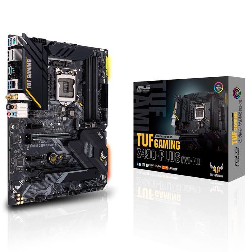 Tarjeta Madre Asus TUF GAMING Z490-PLUS (WI-FI) Socket LGA1200 Intel Z490 ATX, DDR4, Intel Core 10th Generación