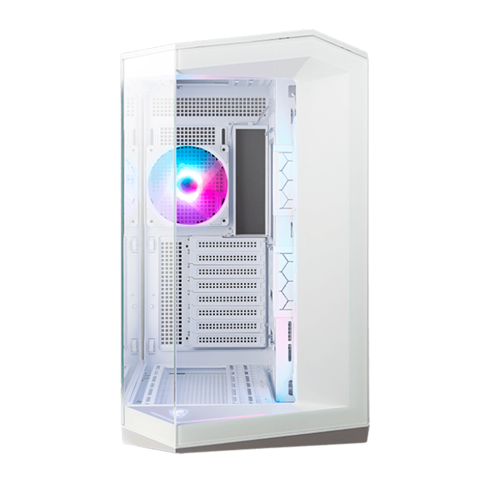 Gabinete MSI MAG PANO 100R PZ, Full-Tower, ATX/Micro-ATX/ITX, Cristal, ARGB, USB 3.2, 4 Ventiladores Instalados, Blanco, MAG PANO 100R PZ WHITE - Image 4