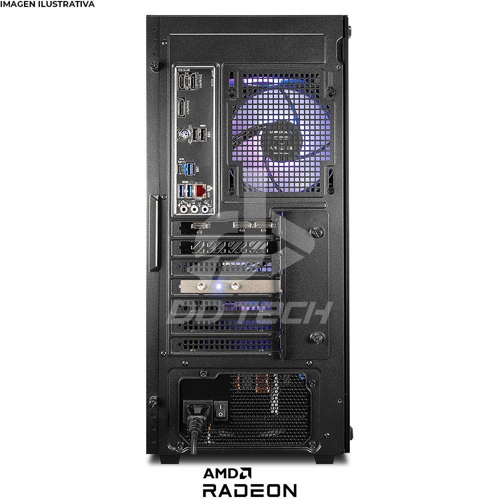 Computadora PRIDE GAMING VIPER PRO V2, AMD RADEON RX 9060 XT 8GB, AMD Ryzen 7 7700X, 32GB RAM, 1TB M.2 NVME, 750W 80+ BRONZE, INCLUYE WIFI Y BT - Image 5