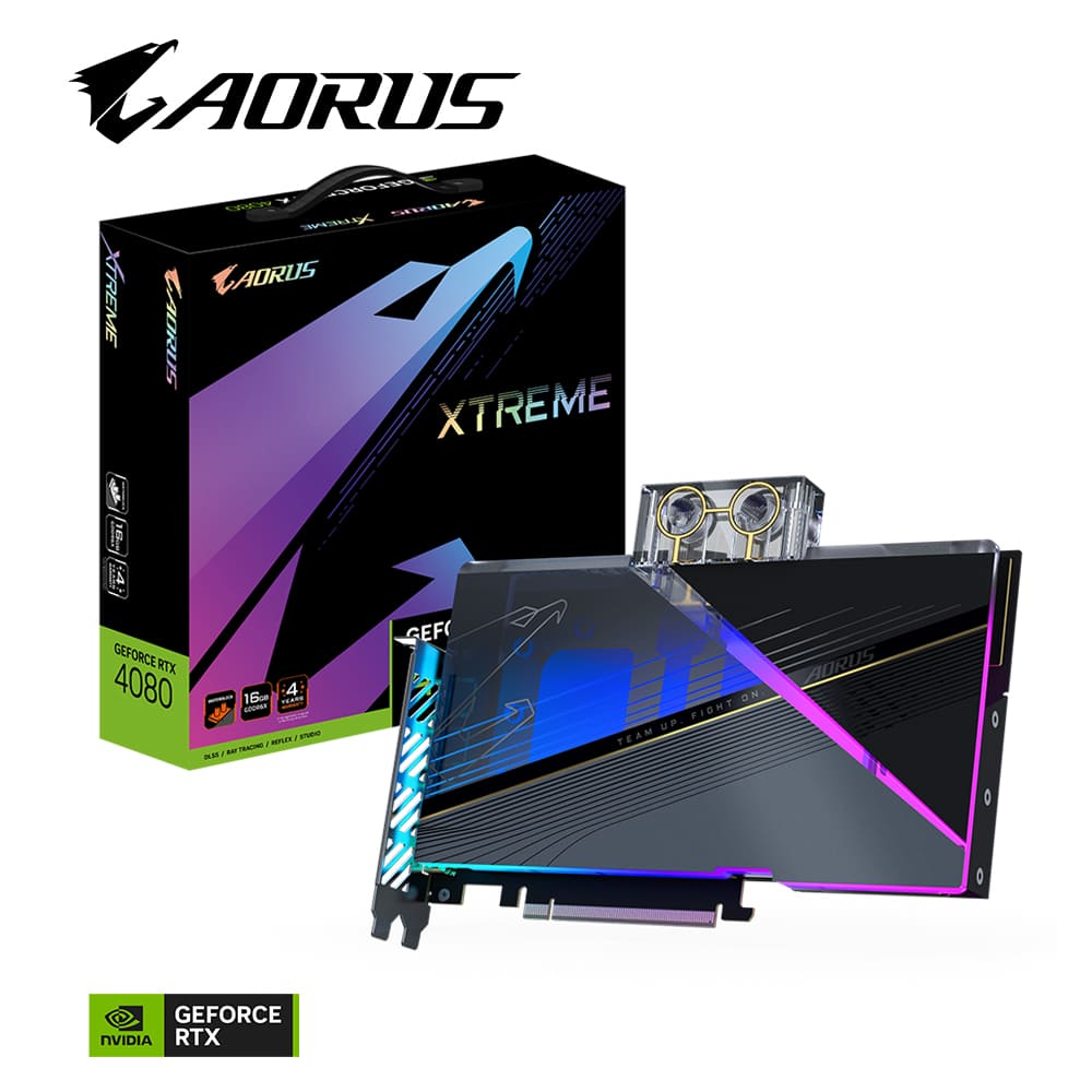 Tarjeta de Video NVIDIA Geforce RTX 4080 Gigabyte Aorus Xtreme Waterforce WB, GV-N4080AORUSX WB-16GD, 3 AÑOS DE GARANTIA NACIONAL