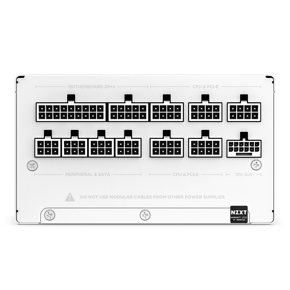 Fuente De Poder NZXT C850, ATX 3.1, 850W 80+ Gold, 40 Series Ready, Totalmente Modular, Listo para RTX serie 50, Blanco, PA-8G2BW-US - Image 4