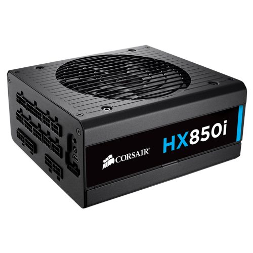 Fuente de poder Corsair HX850i, 80 Plus Platinum, Full Modular, 850W, CP-9020073-NA