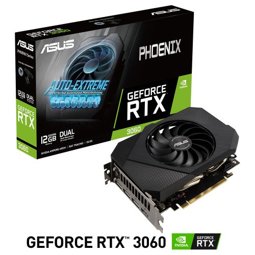 Tarjeta de Video Nvidia GeForce RTX 3060, 12GB GDDR6, Asus PHOENIX, PH-RTX3060-12G, 3 AÑOS DE GARANTIA NACIONAL