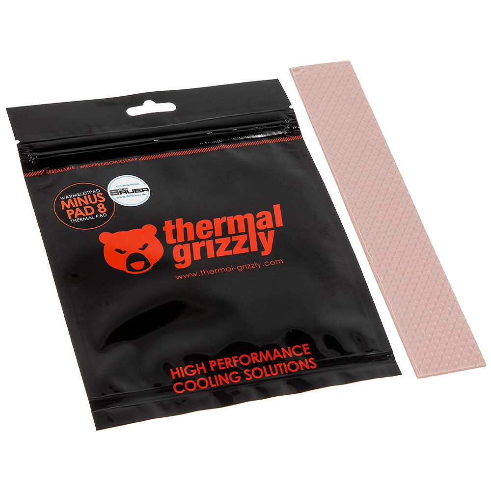 Almohadilla térmica, Thermal Grizzly Minus Pad 8, 120x20x1.5, Espesor de 1.5mm