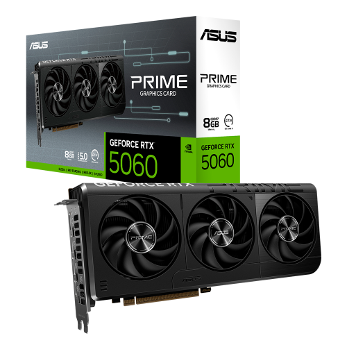 Tarjeta de Video ASUS PRIME NVIDIA GeForce RTX 5060, 8GB, GDDR7, PCI Express, PRIME-RTX5060-8G, RTXS50