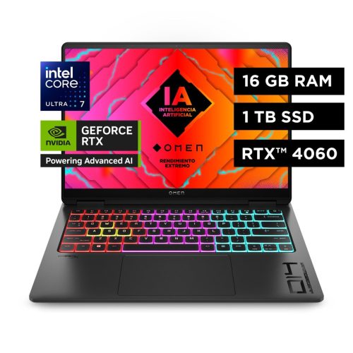Laptop HP OMEN Transcend 14-Fb0001la | Potencia IA Con Core™ Ultra 7 Y RTX 4060
