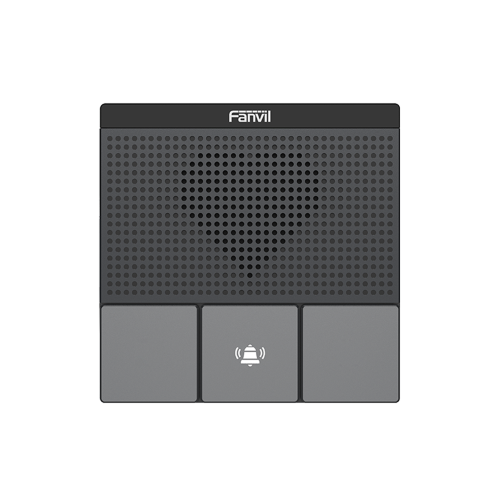 FANVIL A10W Mini Intercomunicador Wi-Fi para hotelería, hospitales, con diseño elegante, PoE, 3 botones, 1 relevador integrado de salida y entrada.
