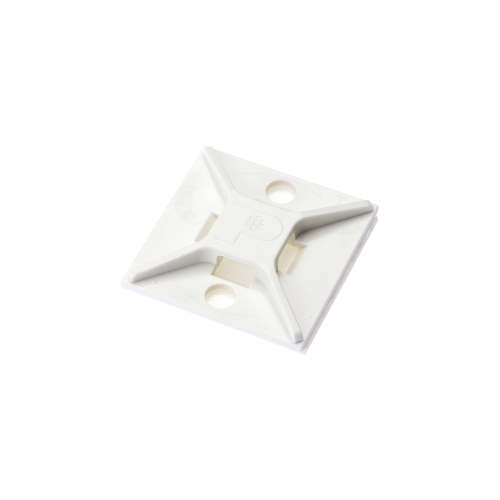 PANDUIT ABM2S-A-C Montaje-Sujetador Para Cable de 4 Vías, con Adhesivo, 25.4 x 25.4mm (1in x 1in), Color Blanco, Uso en Interior, 1 pieza
