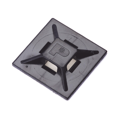 PANDUIT ABM2S-AT-C0 Montaje-Sujetador Para Cable de 4 vías, con Adhesivo Acrilico, 25.4 x 25.4mm (1in x 1in), Color Negro, Uso en Exterior, 1 pieza