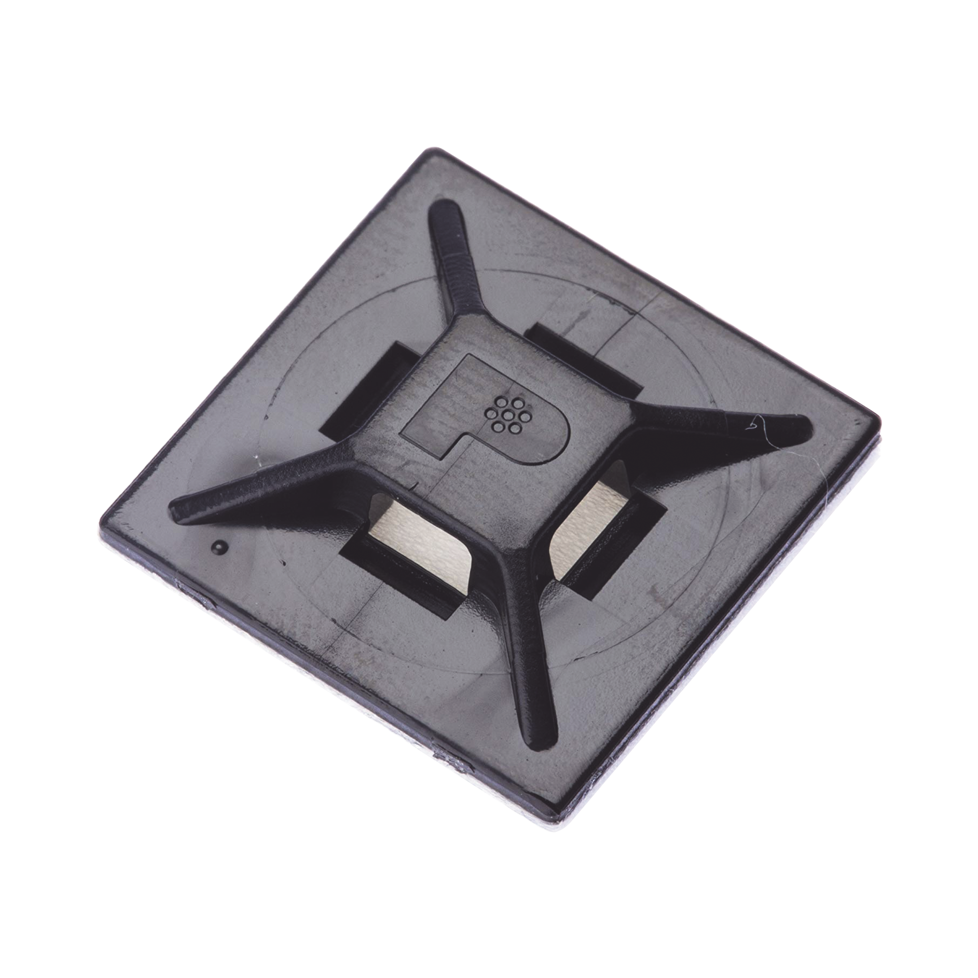 PANDUIT ABM2S-AT-C0 Montaje-Sujetador Para Cable de 4 vías, con Adhesivo Acrilico, 25.4 x 25.4mm (1in x 1in), Color Negro, Uso en Exterior, 1 pieza