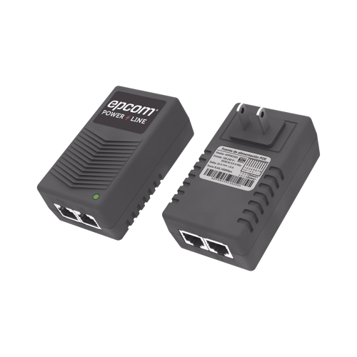 EPCOM POWERLINE ADPOE2403 Adaptador de pared, Inyector PoE, 24 Vcc, 1 A, Controlado por chip IC, Protección contra OV, OC, SC, UV/ Fácil de instalar