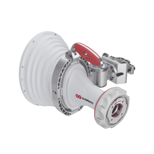 RF ELEMENTS AH2030-TP Antena asimétrica de 30° (30°H 20°V) 20.5 dBi tipo cuerno 5180-6000 MHz altamente eficiente, sin cables, sin perdidas, sin lóbulos listas para TwistPort