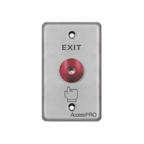 ACCESSPRO APBRRLC Botón tipo Hongo, Redondo Color Rojo con LED, Estético, NO y COM
