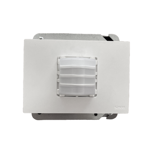 IBERNEX AS316S Marco blanco con placa metalica para caja americana