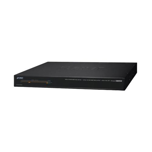 PLANET AVS-4210-24HP4X Switch AV Profesional para Integraciones Audiovisuales, , 8 Puertos PoE Gigabit 802.3bt, 16 Puertos PoE Gigabit 802.3at, 4 Puertos SFP 10 G, Hasta 450 W de Potencia
