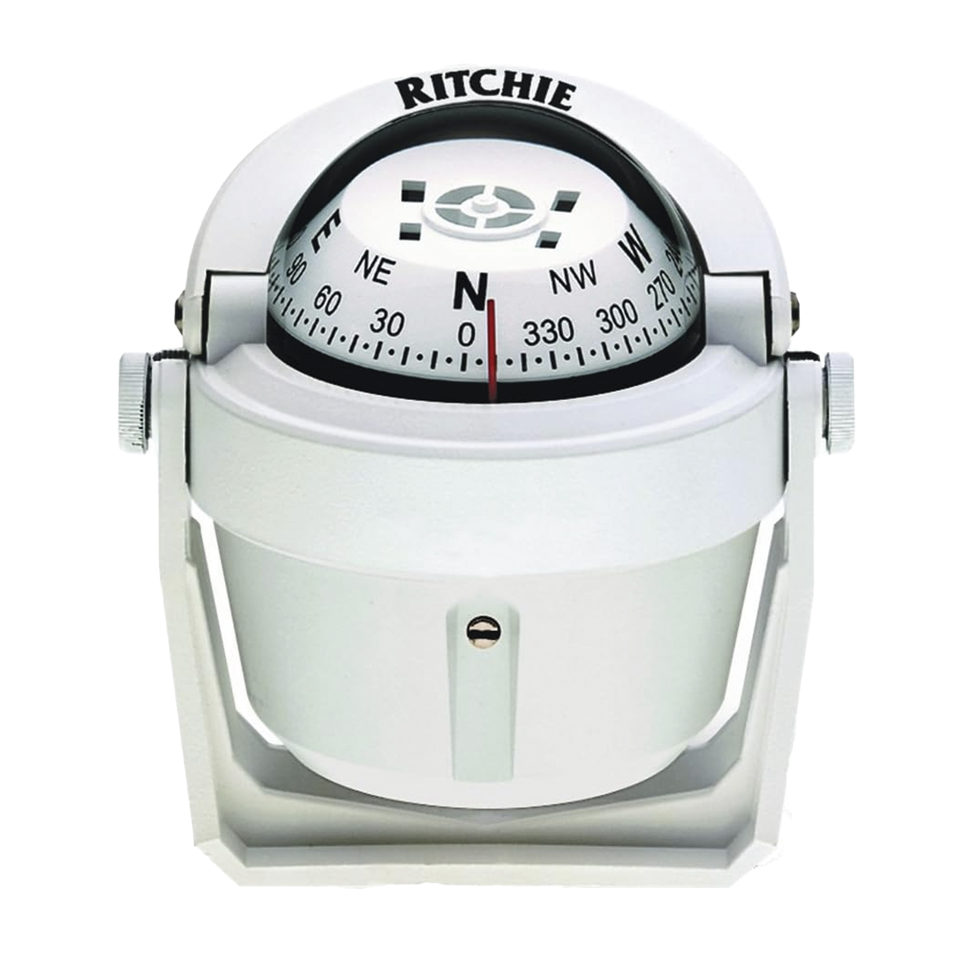 RITCHIE B-51W Brújula serie Explorer en color blanco, con iluminación nocturna color verde.