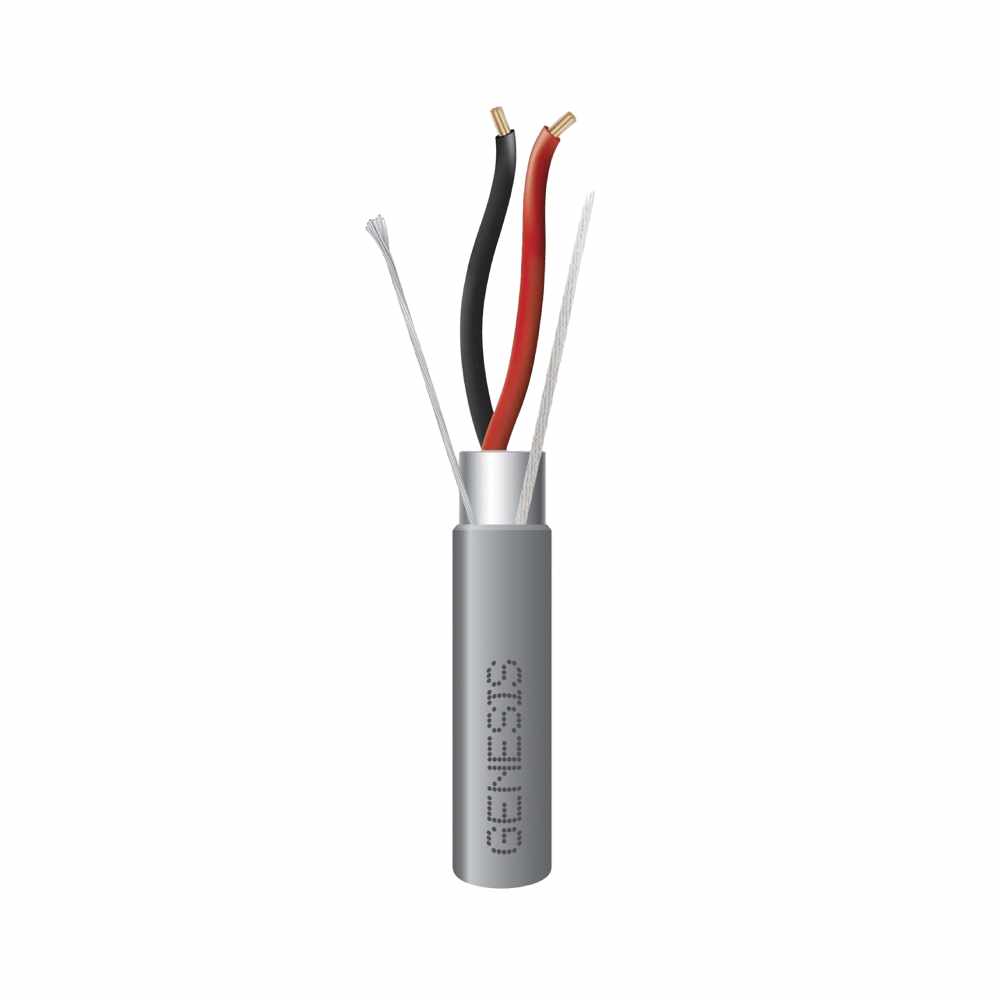 BOBINA DE 305 METROS GENESIS, CABLE 2 X 18 AWG, 305 METROS, COLOR GRIS, BLINDADO, RISER 2214-1109 1000
