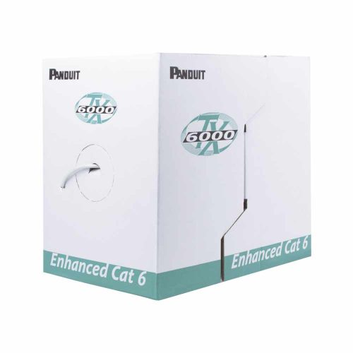 BOBINA DE CABLE PANDUIT UTP 305 M. DE COBRE, TX6000™ PANNET, REELEX, GRIS, CATEGORÍA 6 MEJORADO (23 AWG), PVC (CMR, RISER), DE 4 PARES, PUR6004IG-FE