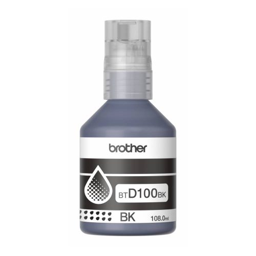 BOTELLA DE TINTA BROTHER BTD100BK NEGRO, RENDIMIENTO APROXIMADO 7,500 PÁGINAS, COMPATIBLE CON DCPT230, DCPT530DW, DCPT730DW, MFCT930DW, BTD100BK