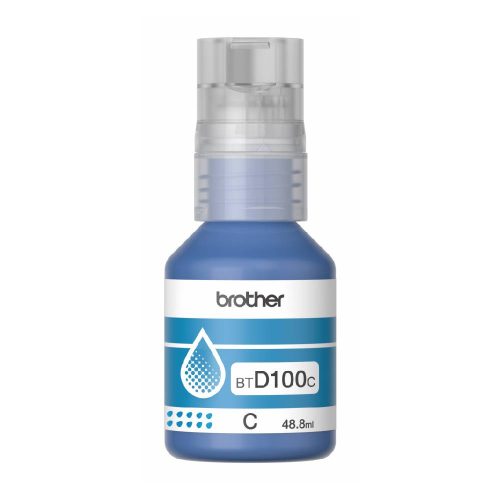 BOTELLA DE TINTA BROTHER BTD100C CIAN, RENDIMIENTO APROXIMADO 5,000 PÁGINAS, COMPATIBLE CON DCPT230, DCPT530DW, DCPT730DW, MFCT930DW, BTD100C