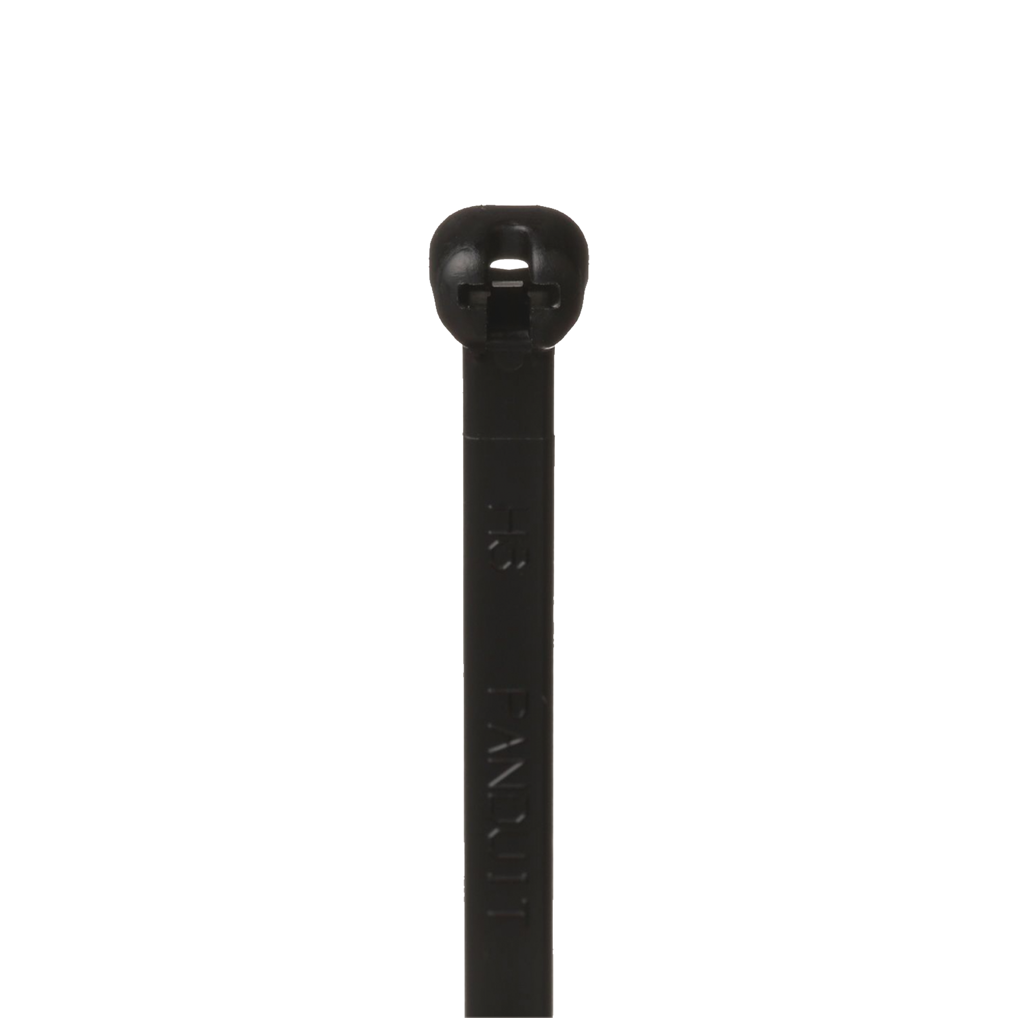 PANDUIT BT2S-C0 Cincho de Nylon 6.6 Dome-Top®, Con Lengüeta de Bloqueo de Acero Inoxidable, 203 mm largo x 4.7mm ancho, Color Negro, Exterior Resistente a Rayos UV, Paquete de 100pz