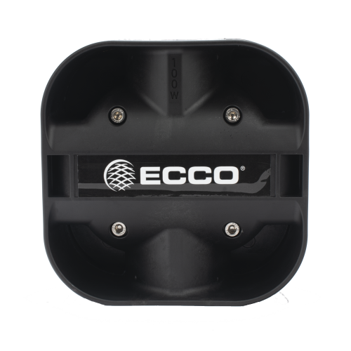 ECCO C3100U Bocina Compacta de Uso Rudo, 100 Watts de Potencia, Ideal Para Vehículos de Encubierto, Con Soporte Universal, 11 Ohms de Impedancia