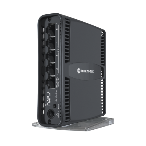 MIKROTIK C52IG-5HAXD2HAXD-TC (hAP ax2) Router inalámbrico Wi-Fi 6 160mW de Potencia, 5 puertos gigabit, Port 1 PoE in/out