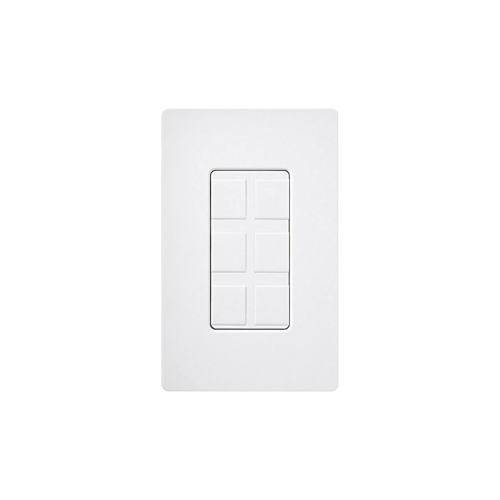 LUTRON ELECTRONICS CA6PFWH Caja de pared para contactos varios, 6 mini espacios.